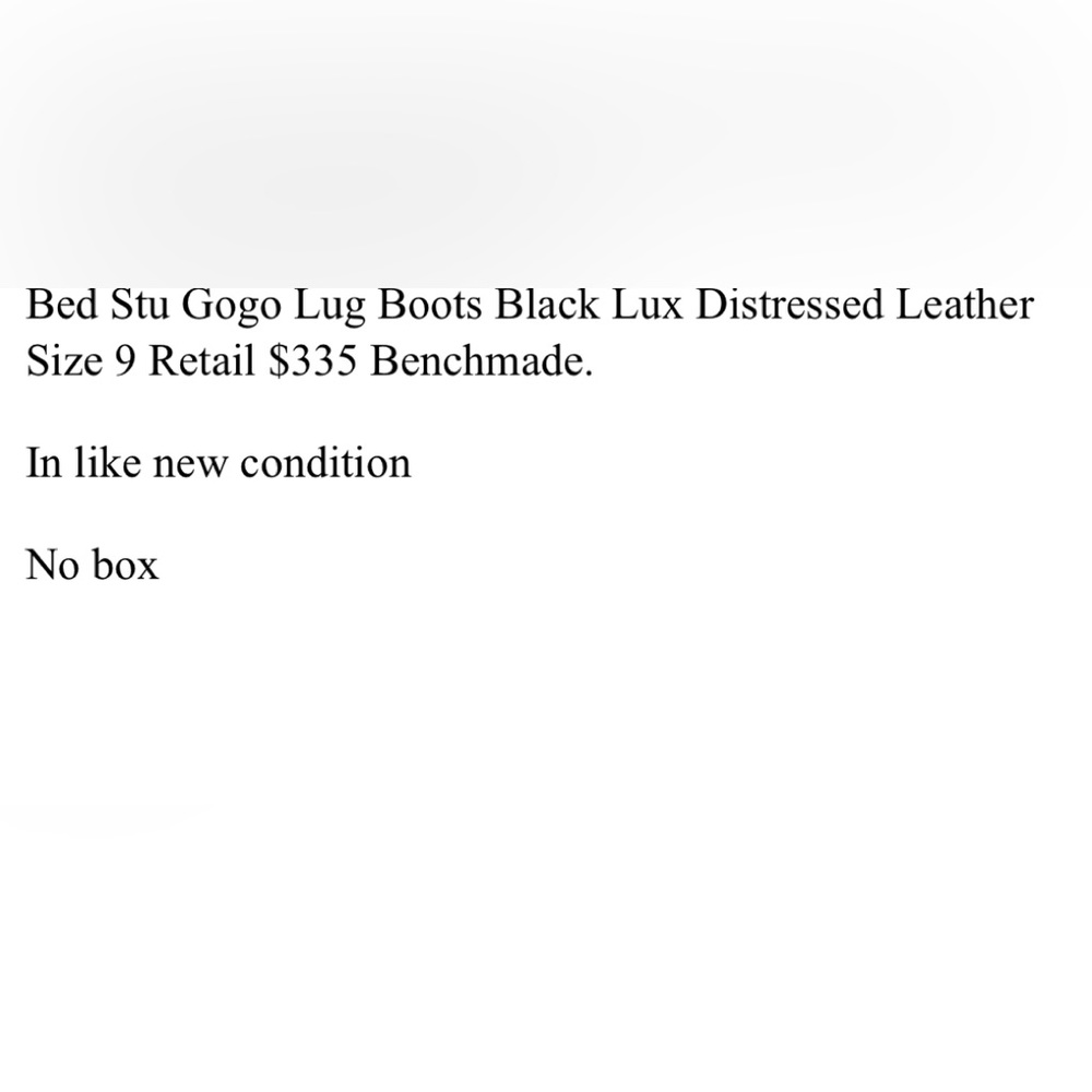 Bed Stu GoGo Lug Boots in Black Lux. - Picture 7 of 8